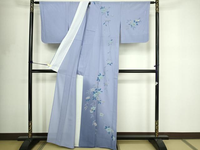 平和屋着物*夏物 訪問着 枝花文 暈し染め 金彩 絽 洗える着物 未使用 DABF8645sf