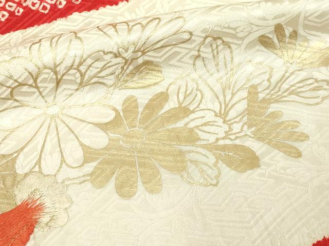 平和屋着物■豪華振袖 駒刺繍 絞り 御所車花文 金彩 やまと誂製 正絹 逸品 DABF8723sf