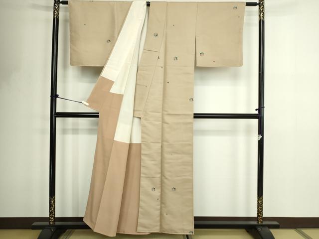 平和屋着物■上質な紬 舞花文 正絹 逸品 DABF8725sf