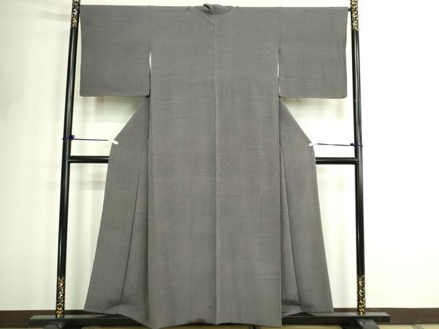 平和屋着物■江戸小紋 行儀 格通し 正絹 逸品 DABF8733sf