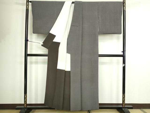 平和屋着物■江戸小紋 行儀 格通し 正絹 逸品 DABF8733sf