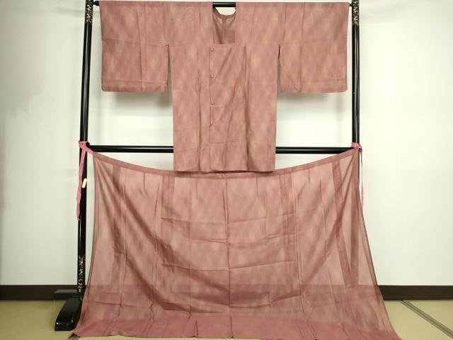 平和屋着物▽道行コート 二部式 スリーシーズン 春夏秋 塵除け 霞文 暈し染め 正絹 逸品 DABF8742sf