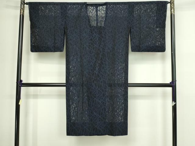平和屋着物▽西陣 道行コート お召地 スリーシーズン 春夏秋 塵除け 舞葉紋紗 健勝苑扱い 証紙付き 正絹 逸品 DABF8747sf