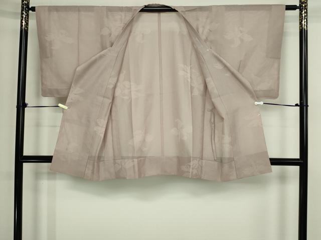 平和屋着物▽道行コート スリーシーズン 春夏秋 塵除け 舞花文 正絹 逸品 DABF8752sf