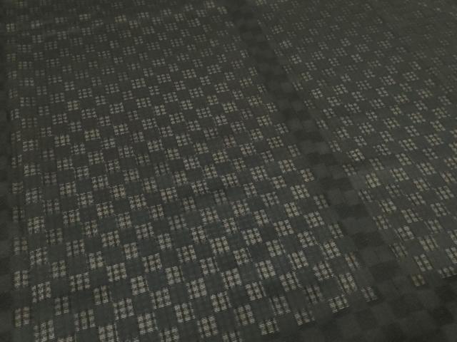 平和屋着物▽道行コート 無双 格子 紗×紗 正絹 逸品 DABF8758sf