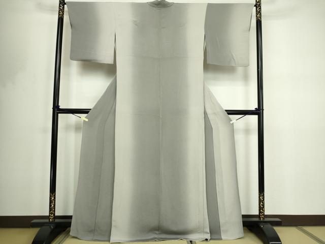 平和屋着物▽上質な小紋 単衣 霞文 暈し染め 鬼しぼ縮緬 正絹 逸品 DABF8766sf