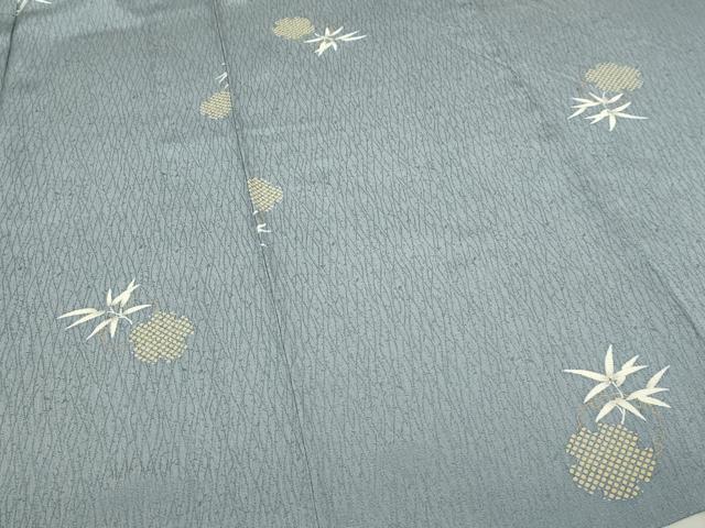 平和屋着物▽上質な小紋 単衣 雪輪花文 金彩 正絹 逸品 DABF8767sf