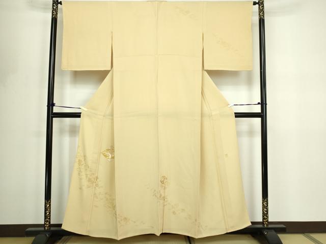平和屋着物▽訪問着 単衣 駒刺繍 宝尽くし文 金彩 正絹 逸品 DABF8802sf