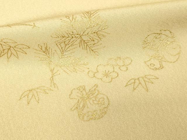 平和屋着物▽訪問着 単衣 駒刺繍 宝尽くし文 金彩 正絹 逸品 DABF8802sf