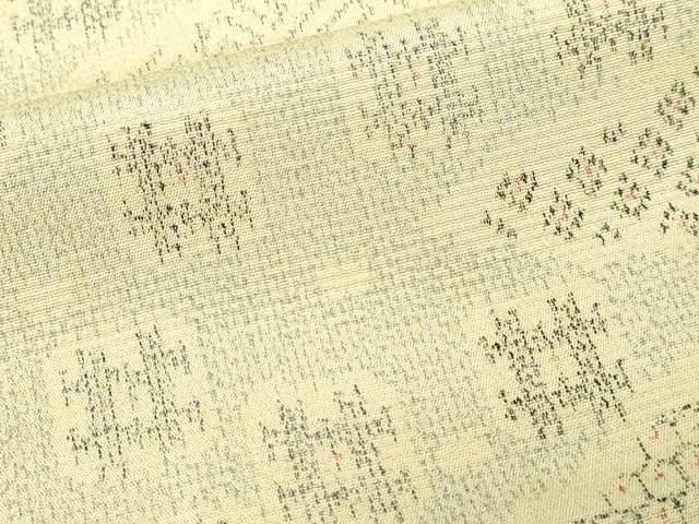 平和屋着物▽本塩沢 単衣 吉祥文 正絹 逸品 DABF8805sf