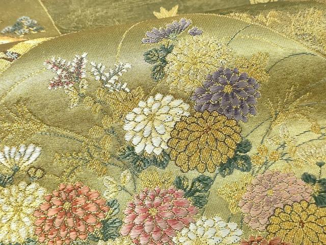 平和屋本店●西陣 長嶋成織物 ながしま帯 六通柄袋帯 文箱の華 本金箔 瀞金錦 正絹 逸品 DABF8830sf