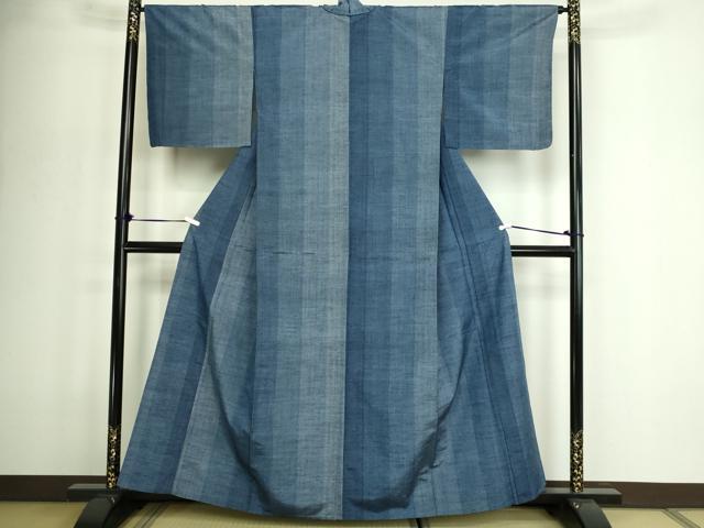 平和屋着物▽上質な紬 単衣 霞文 正絹 逸品 DABF8919sf