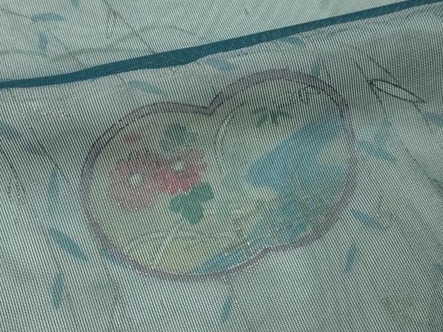 平和屋着物▽訪問着 無双 草花文 金彩 紗袷 紗×紗 正絹 逸品 DABF8929sf
