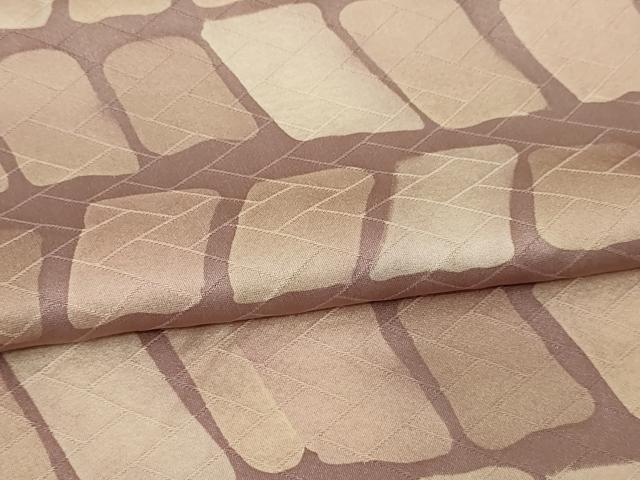 平和屋着物▽上質な小紋 単衣 石畳文 正絹 逸品 DABF8930sf