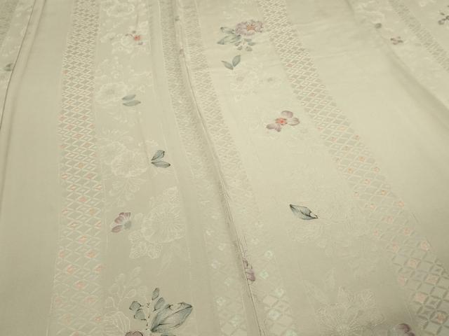 平和屋着物▽上質な小紋 単衣 地紋起こし 辻が花 正絹 逸品 DABF8937sf