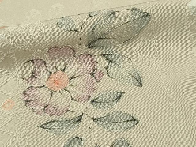 平和屋着物▽上質な小紋 単衣 地紋起こし 辻が花 正絹 逸品 DABF8937sf