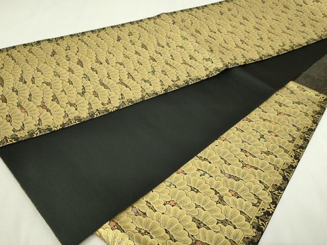 平和屋本店●西陣 長嶋成織物 ながしま帯 六通柄袋帯 松寿献上文 本金箔 瀞金錦 正絹 逸品 DABF8962sf