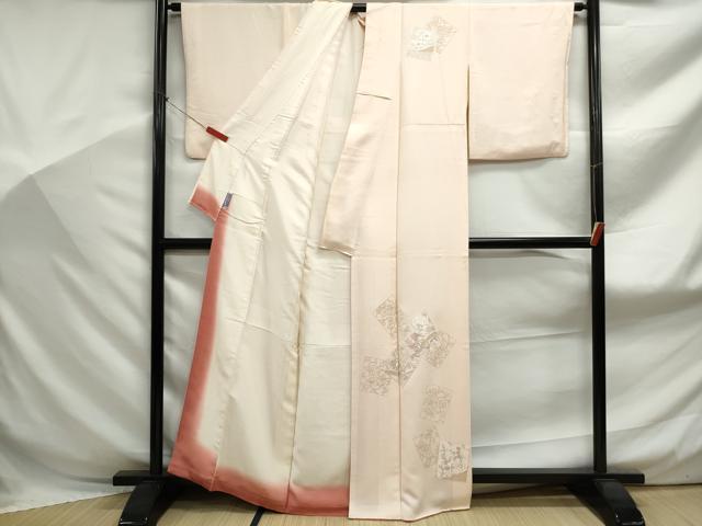 平和屋着物■訪問着 刺繍 重ね色紙更紗花文 金彩 正絹 逸品 DABF9040qa
