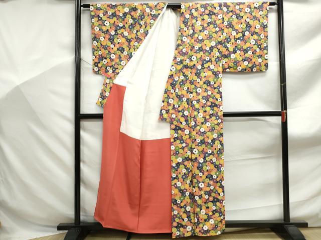 平和屋着物■上質な小紋 菊尽くし 正絹 逸品 DABF9057qa