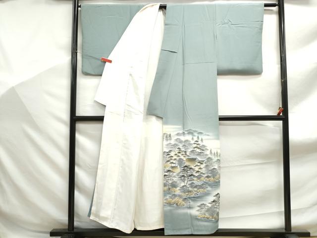 平和屋着物■豪華色留袖 手描き 風景樹林文 暈し染め 金彩 正絹 逸品 DABF9088qa