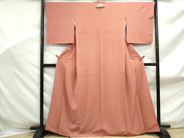 平和屋着物■上質な色無地 薄紅色 正絹 逸品 DABF9118qa