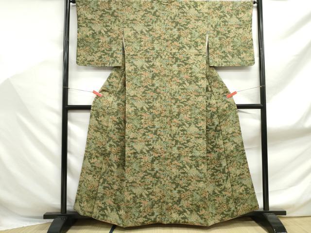 平和屋着物■上質な小紋 型染め 風景文 暈し染め 正絹 逸品 DABF9135qa