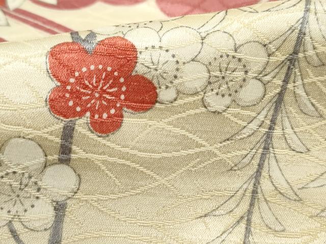 平和屋着物■上質な小紋 流水枝梅文 正絹 逸品 DABF9144qa