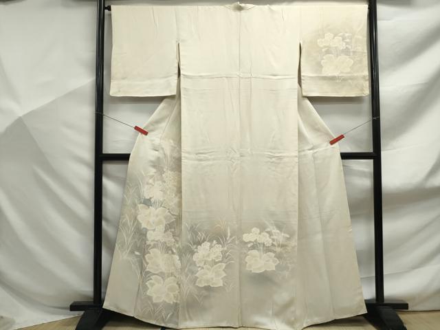 平和屋着物■訪問着 刺繍 草花文 暈し染め 正絹 逸品 DABF9159qa