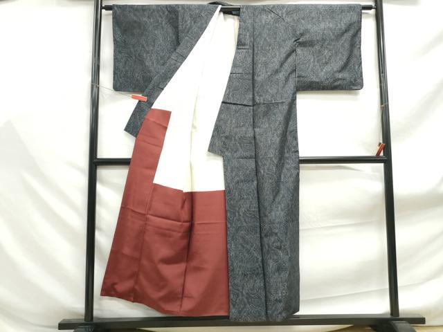 平和屋着物■本場大島紬 流水文 正絹 逸品 DABF9165qa