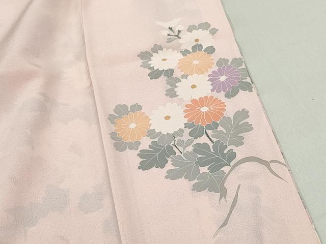 平和屋着物■訪問着 友禅 作家物 草花文 牡丹 暈し染め 正絹 逸品 DABF9182qa