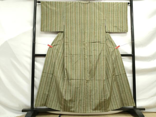 平和屋着物■上質な紬 間道 正絹 逸品 DABF9200qa