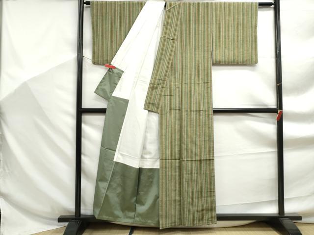 平和屋着物■上質な紬 間道 正絹 逸品 DABF9200qa