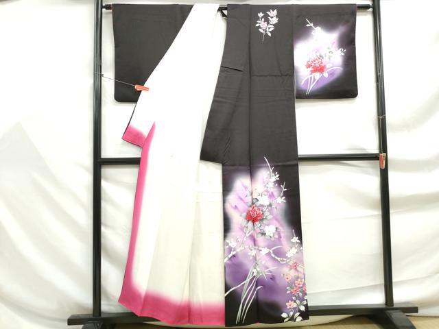 平和屋着物■訪問着 枝花文 暈し染め 正絹 逸品 DABF9206qa