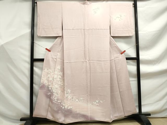 平和屋着物■訪問着 流水枝花文 暈し染め 正絹 逸品 DABF9207qa