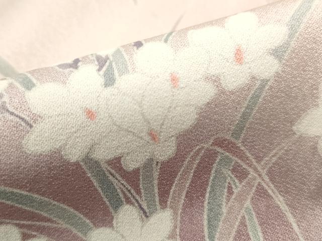 平和屋着物■訪問着 流水枝花文 暈し染め 正絹 逸品 DABF9207qa