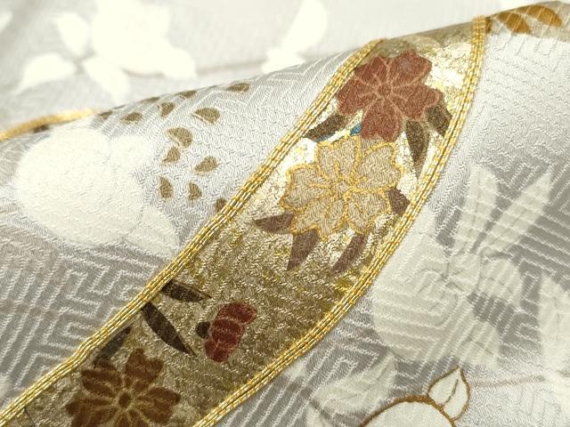 平和屋着物■豪華色留袖 駒刺繍 地紙枝花文 金銀彩 正絹 逸品 DABF9217qa