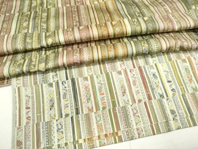 平和屋着物■上質なお召 花間道 反端付き 正絹 逸品 DABF9241qa
