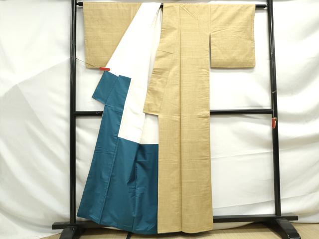 平和屋着物■上質な紬 横段文 正絹 逸品 DABF9254qa