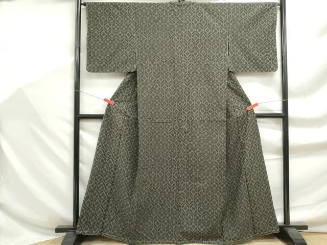 平和屋着物■上質な紬 亀甲花文 正絹 逸品 DABF9257qa