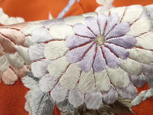 平和屋着物■豪華黒留袖 総刺繍 花文箱文 金糸 正絹 逸品 DABF9275qa