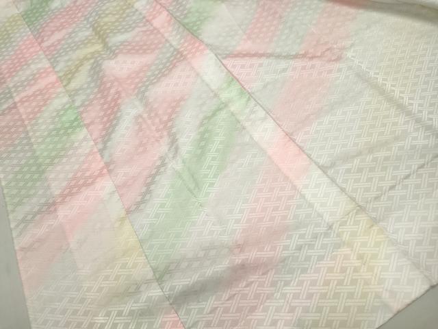 平和屋着物■長襦袢 無双仕立て 網目地紋 暈し染め 洗える着物 DABF9306qa
