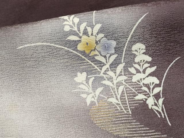平和屋着物■訪問着 草花文 暈し染め 正絹 逸品 DABF9318qa