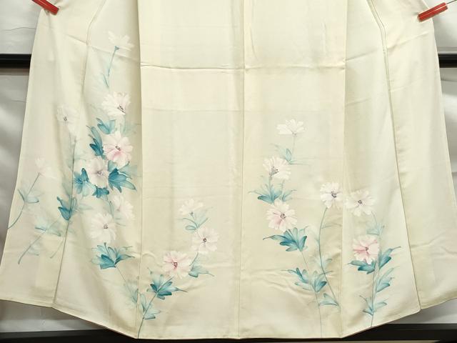 平和屋着物■訪問着 手描き 枝花文 正絹 逸品 DABF9324qa