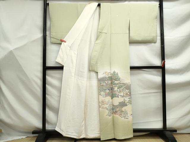 平和屋着物■豪華色留袖 寿光織 人物風景文 暈し染め 金糸 正絹 逸品 DABF9328qa