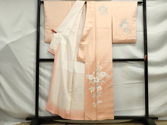 平和屋着物■訪問着 刺繍 枝花文 暈し染め やまと誂製 正絹 逸品 DABF9331qa