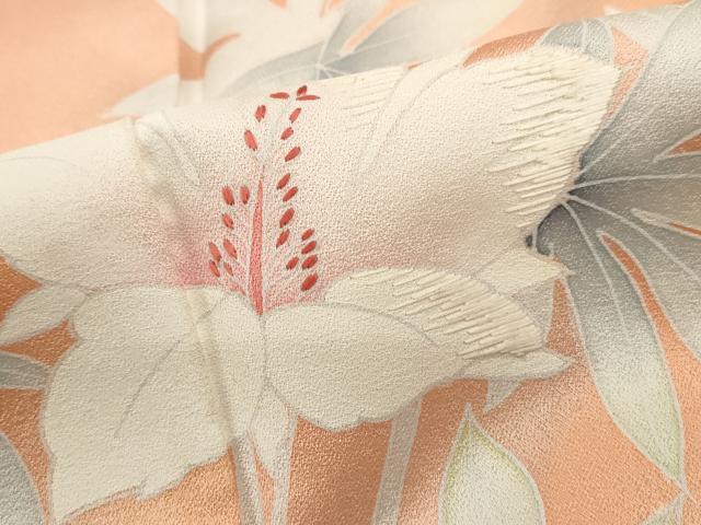 平和屋着物■訪問着 刺繍 枝花文 暈し染め やまと誂製 正絹 逸品 DABF9331qa
