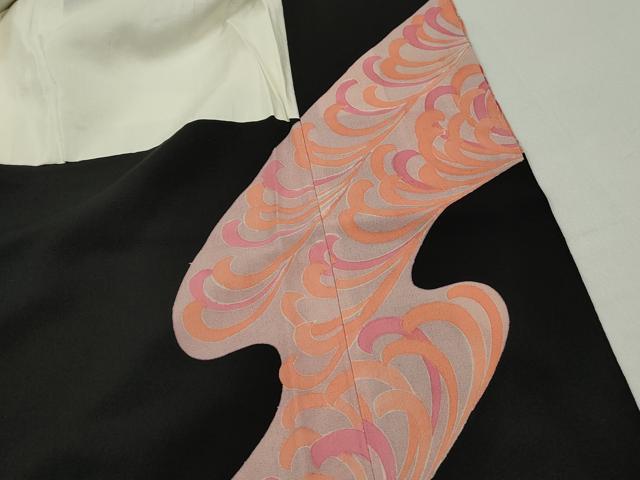 平和屋着物■豪華黒留袖 刺繍 エ霞桐文 金銀糸 金彩 正絹 逸品 DABF9346qa
