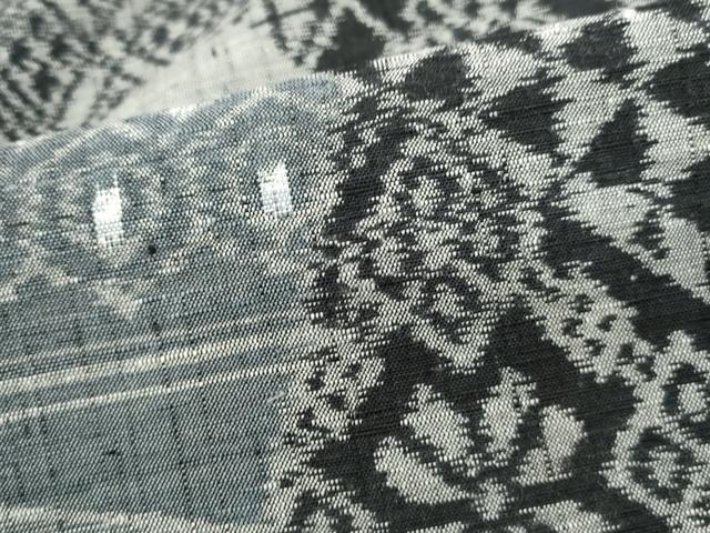 平和屋着物■上質な紬 切嵌花文 伊勢丹扱い 正絹 逸品 DABF9354qa