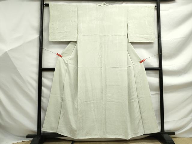 平和屋着物■上質な色無地 樹林地紋 若芽色 正絹 逸品 DABF9356qa