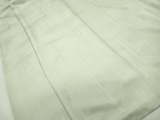 平和屋着物■上質な色無地 樹林地紋 若芽色 正絹 逸品 DABF9356qa